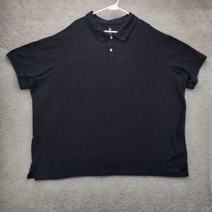 HB Polo Shirt Mens 5XL Black Cotton